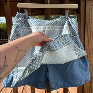 Vintage Floral Chambray Skort